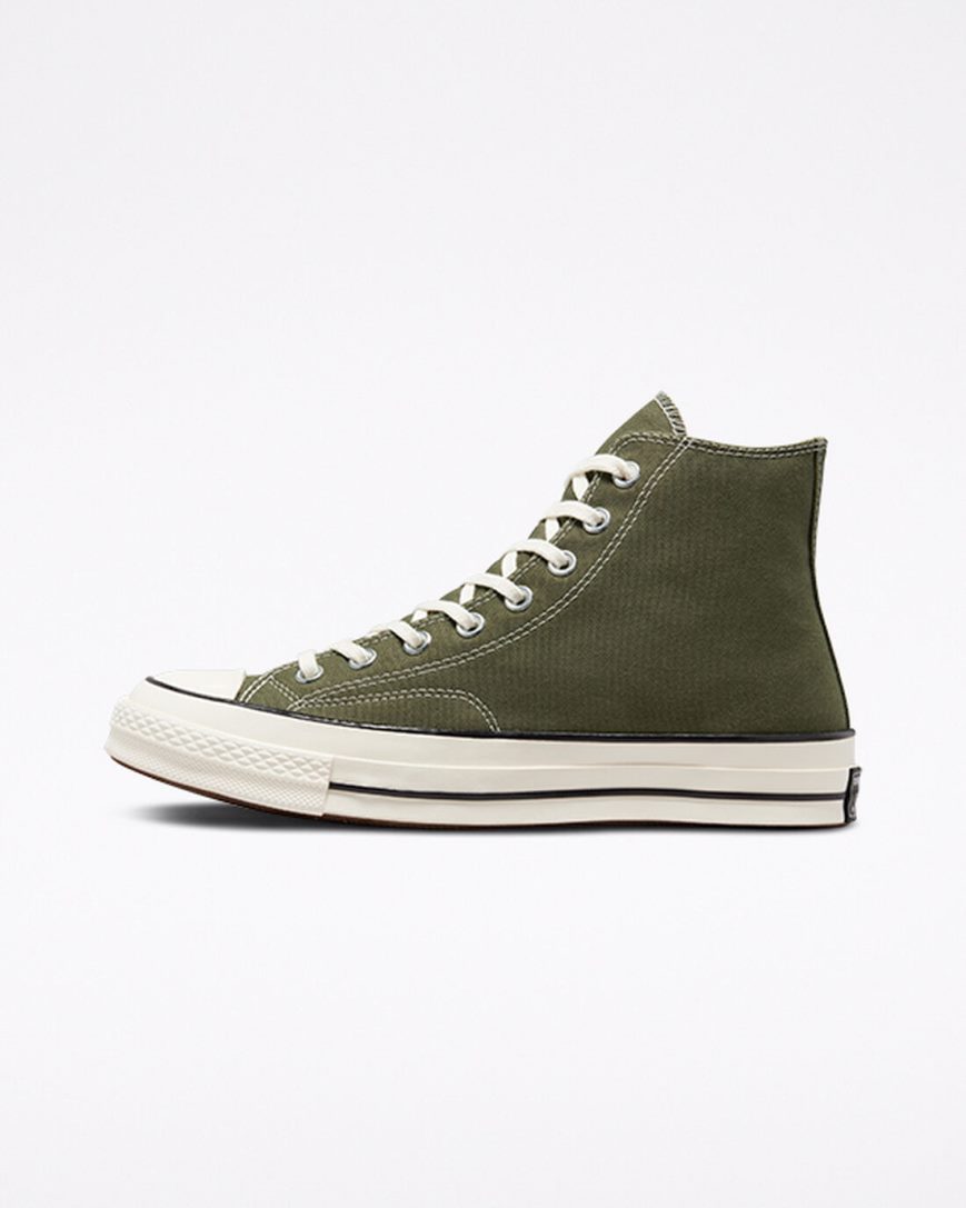 Men's Converse Chuck 70 Canvas High Top Shoes Olive / Black | AU 15896Z